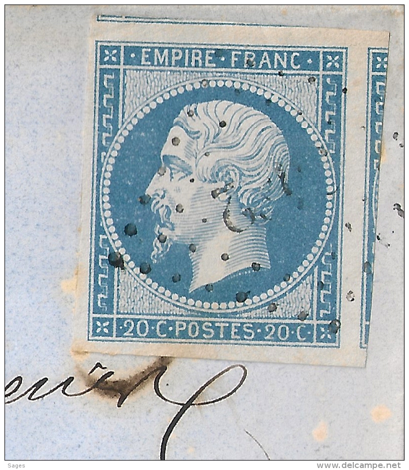 N° 14 2 VOISINS Luxe, PC 3482 VALREAS Vauckuse Pour LYON. - 1849-1876: Periodo Clásico