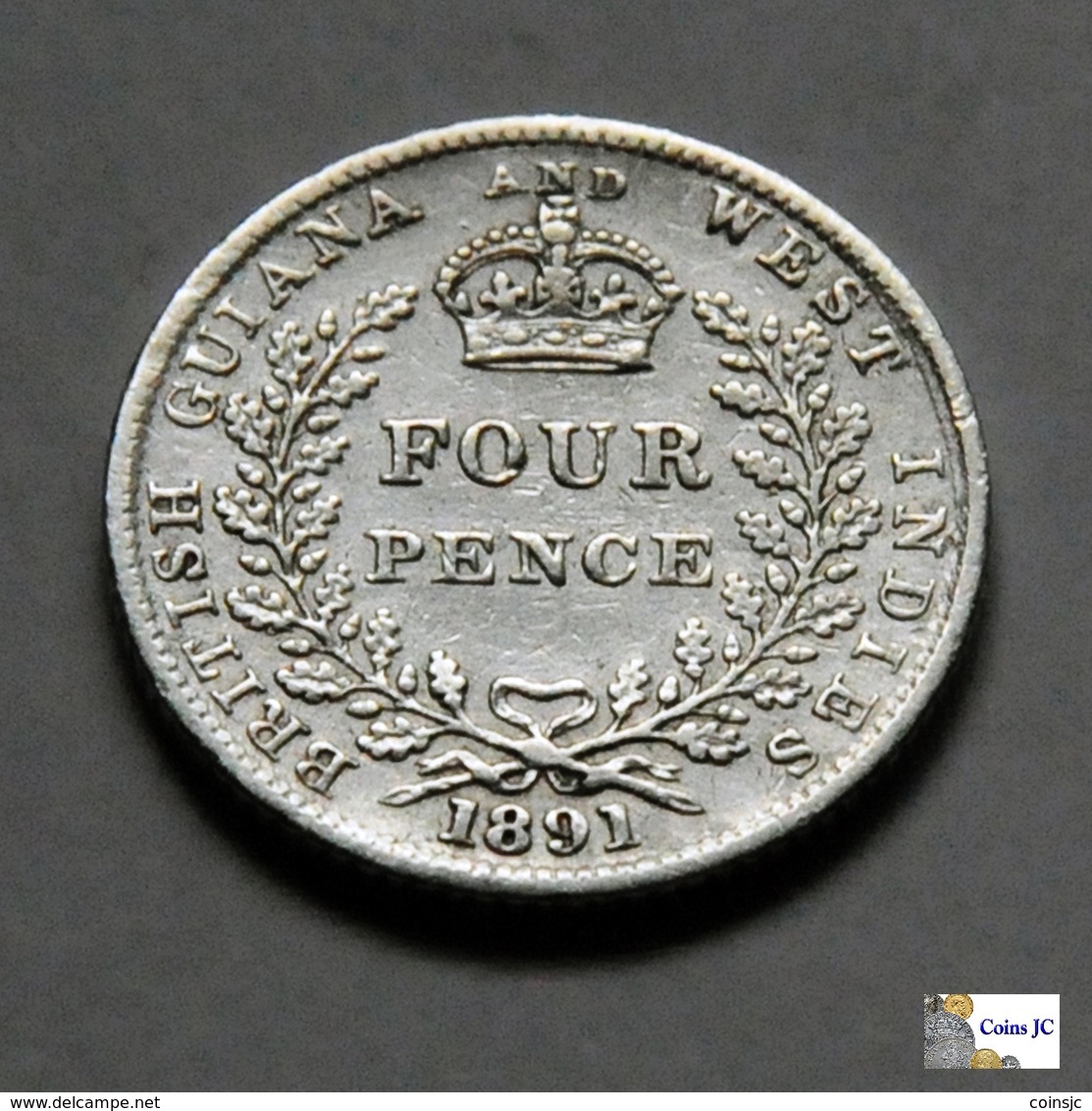 British Guiana & West Indies - 4 Pence - 1891 - Scarce - Colonias