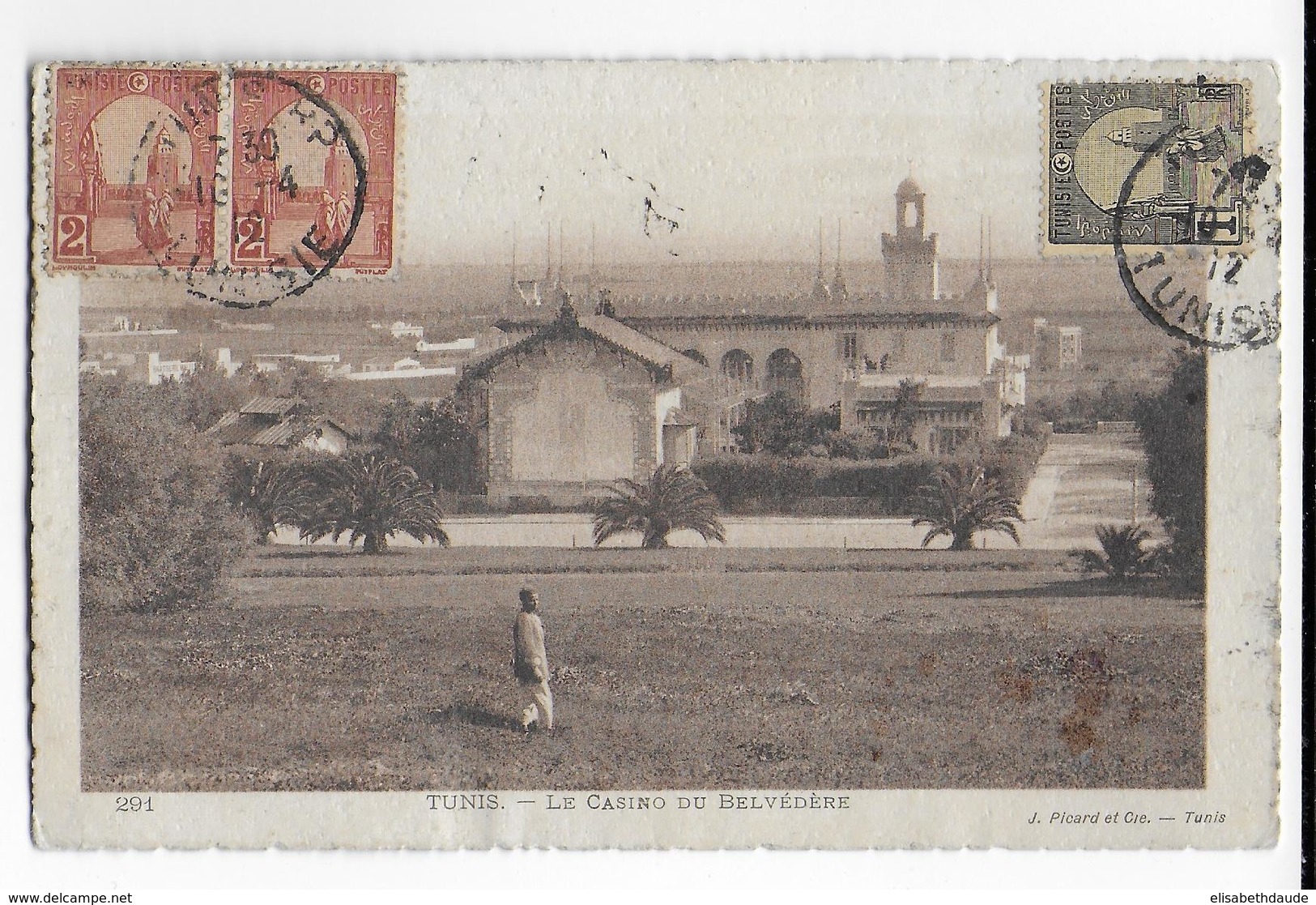 VIGNETTE CONCOURS GYMNASTIQUE De TUNISIE - 1912 - CARTE De TUNIS Avec AFFRANCHISSEMENT AU DOS => CHARENTE - Deportes