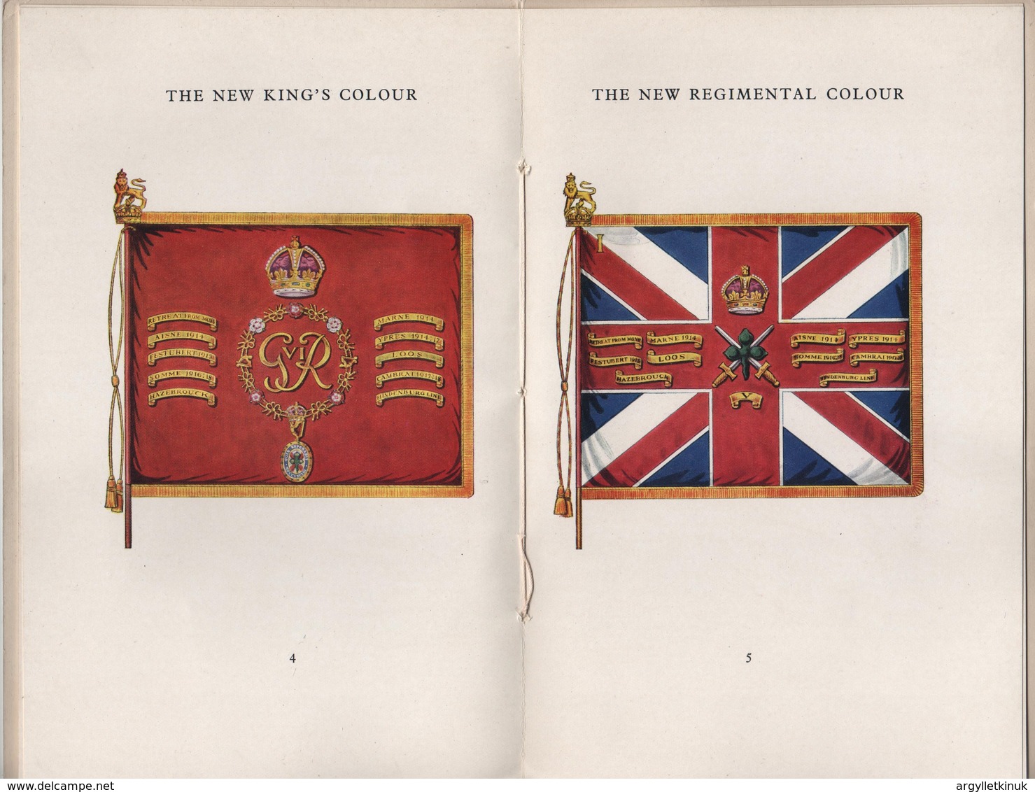 KING GEORGE 6TH IRISH REGIMENT BUCKINGHAM PALACE COLOURS 1949 - Armée Britannique
