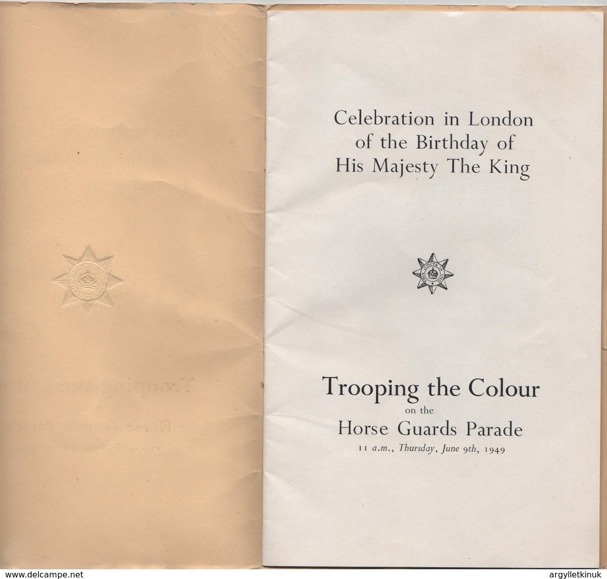 KING GEORGE 6TH TROOPING THE COLOUR BIRTHDAY PRINCESS ELIZABETH 1949 - Ejército Británico