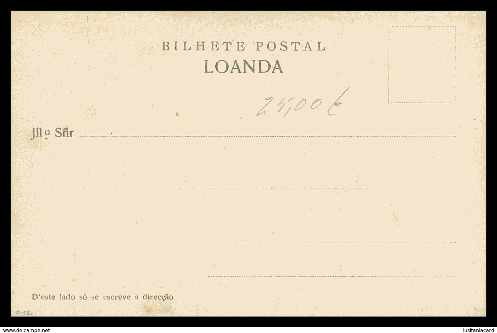 LUANDA  - MORRO DA CRUZ - CAÇA - A Volta Da Caça, Antilopes E Golungos.( Ed. A.Biker, Deposito De Gello) Carte Postale - Angola