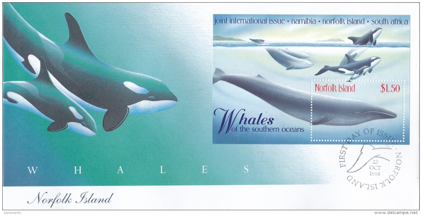 Norfolk Island 1998 Whales Sc 665 FDC - Ile Norfolk