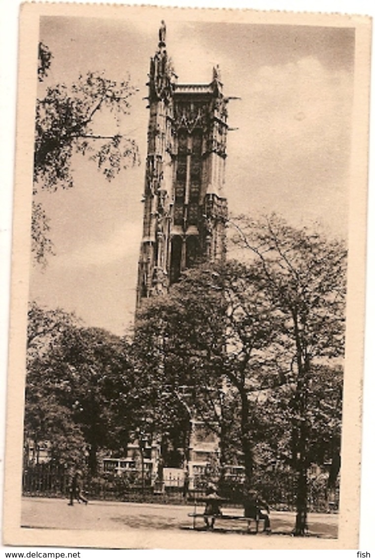 France  & Circulated,  Paris La Tour Saint Jacques,  Rhone 1946 (688) - Monuments