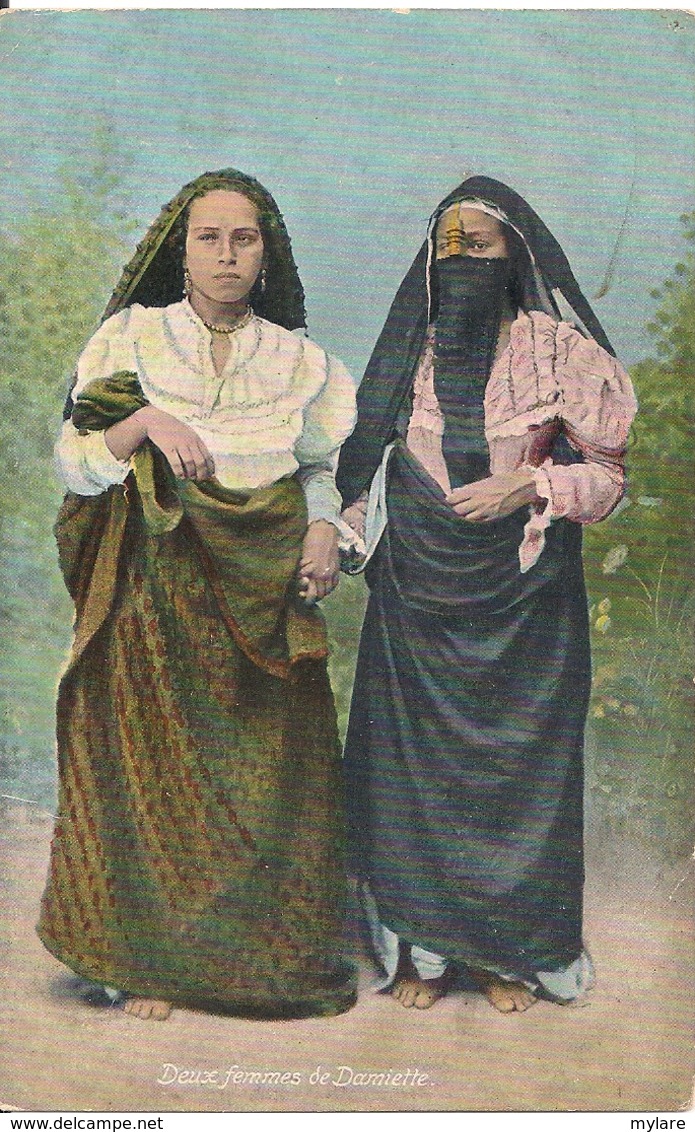 Cpa Egyple  2 Femmes De Damiette - Damiette