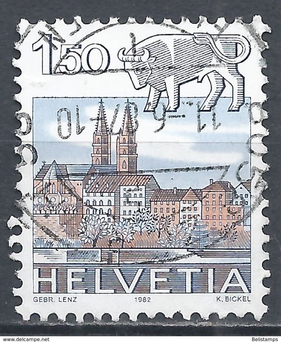 Switzerland 1982. Scott #720 (U) Signs Of The Zodiac, Taurus & Basel Cathedral * - Oblitérés