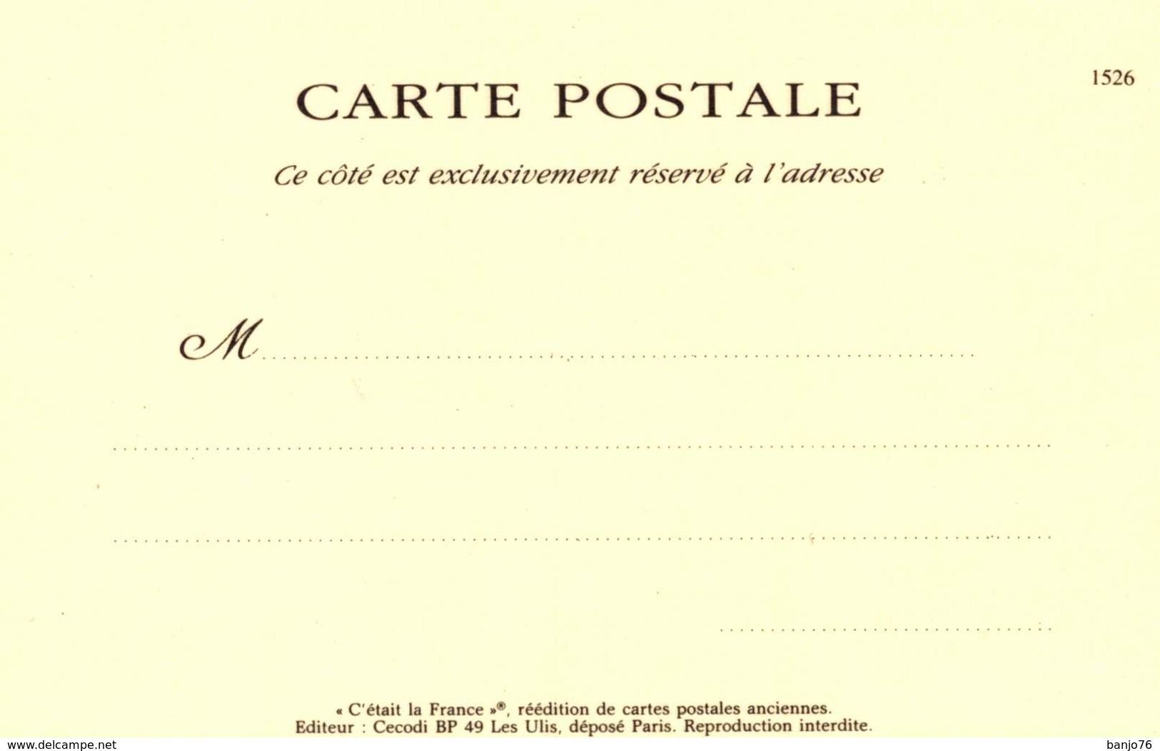 LOT 100 Cartes Reproduction CECODI "C'était La France" - Très Bon Etat - 100 - 499 Cartes