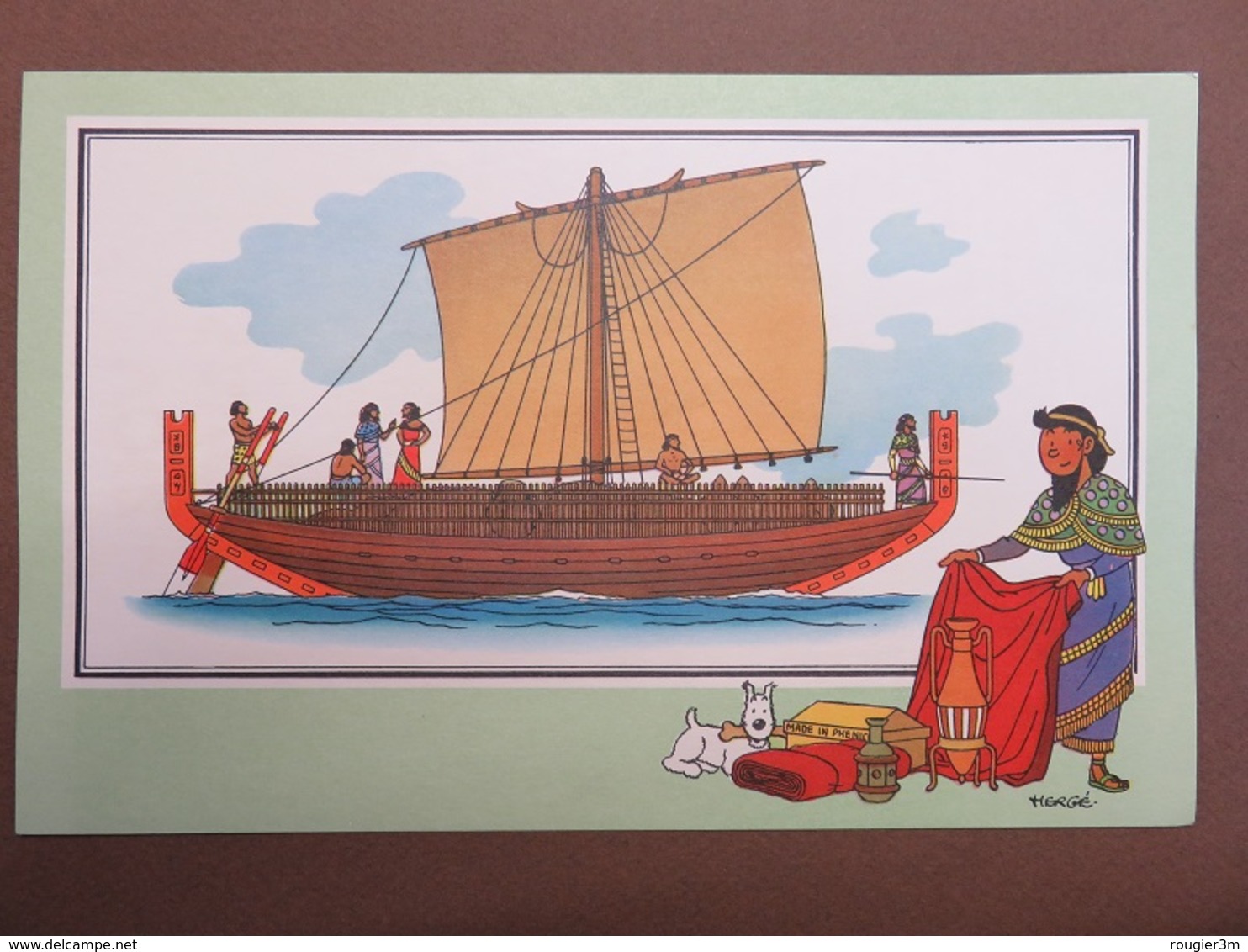 200 - Voir Et Savoir - Hergé - Collection Chèque Tintin - Marine - N° 7 - Navire De Commerce Phénicien - Chromos