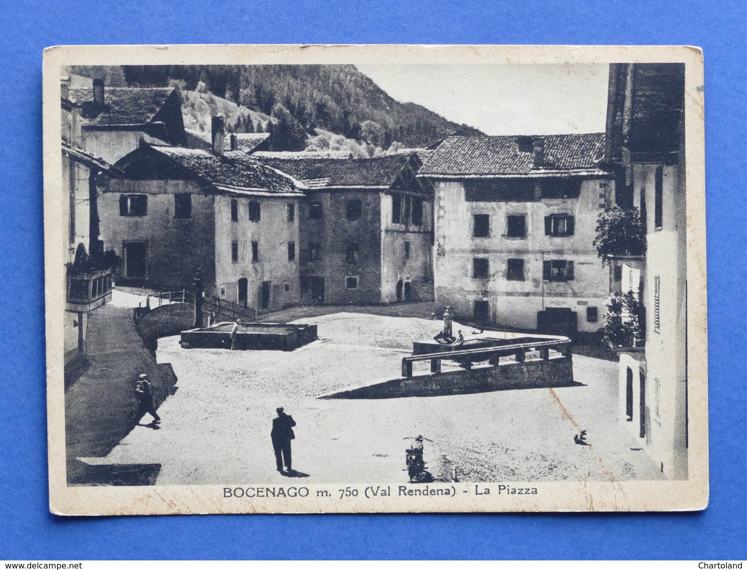 Cartolina Bocenago - Val Rendena - La Piazza - 1940 Ca. - Trento