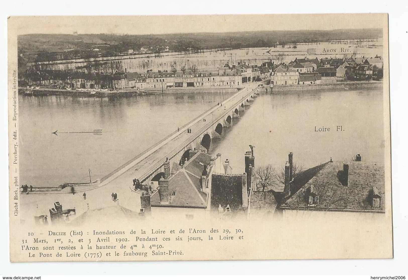 58 Nièvre - Decize Est Inondations De La Loire Et De L'aron Avril 1902 - Decize