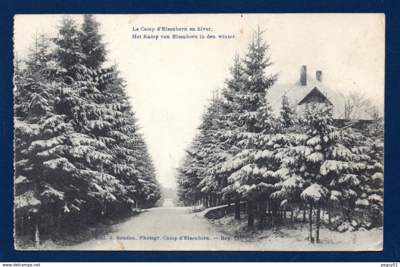 Le Camp D'Elsenborn En Hiver. Franchise Postes Militaires Belgique N°. 10 (Osterfeld, Bottrop). 1921 - Elsenborn (camp)