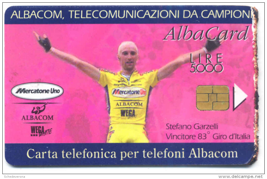 STEFANO GARZELLI SCHEDA TELEFONICA ALBACOM - Public Special Or Commemorative