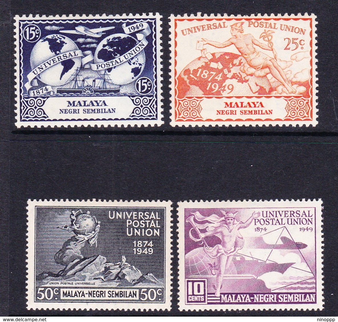 Malaysia-Negri Sembilan SG 63-66 1969 75th Anniversary Of UPU, Mint Hinged - Negri Sembilan