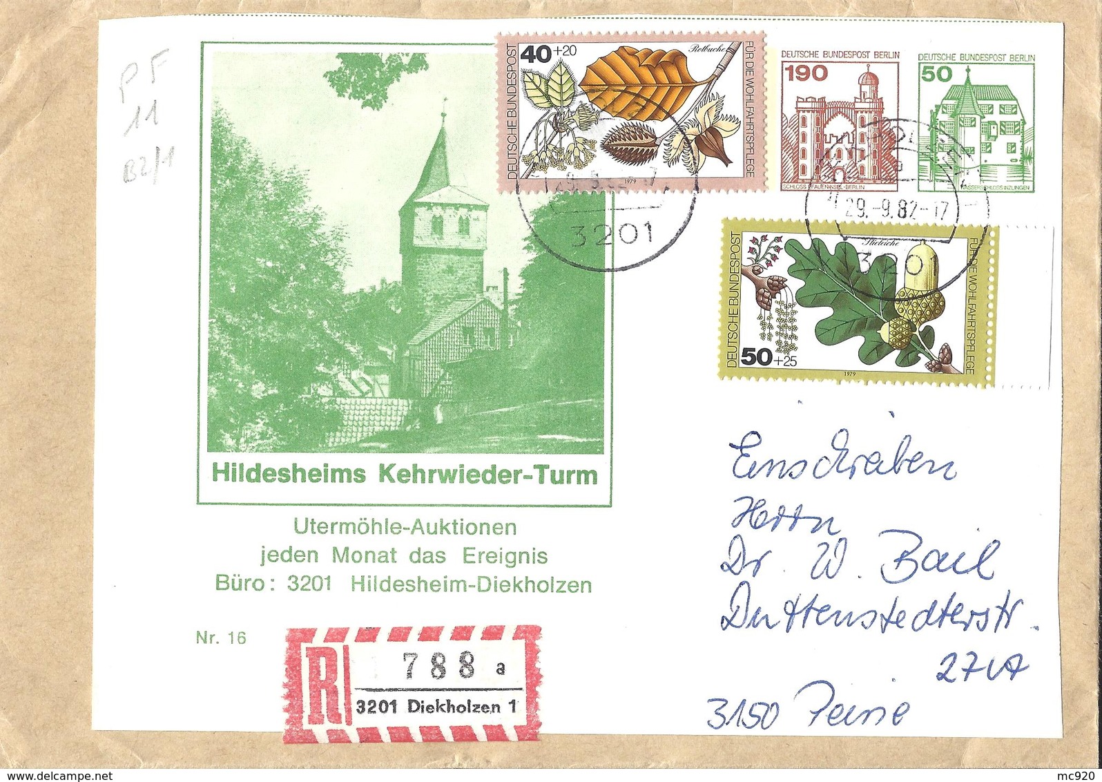 Berlin Entier Postal, Ganzsachen, Postal Stationery Enveloppe Lettre Fatlfbrief - Private Covers - Used