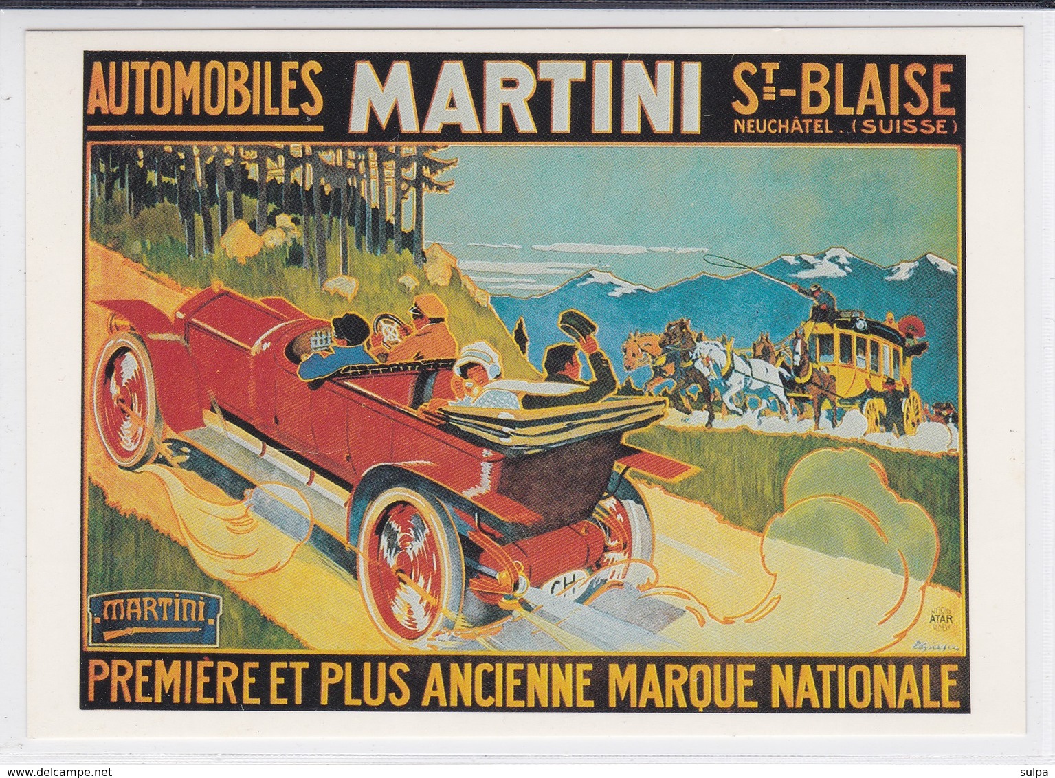 Martini St-Blaise Suisse. Reproduction D'affiche. Elzingre - Altri & Non Classificati