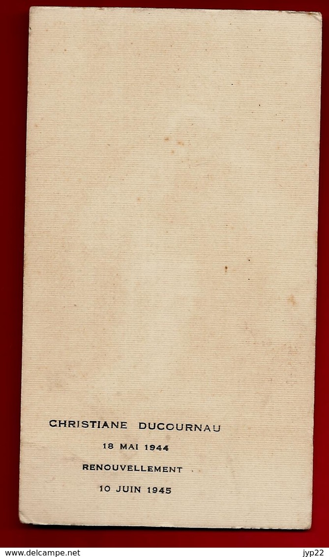 Image Pieuse Holy Card Christiane Ducournau 18-05-1944 10-06-1945 - Ed Boumard 5499 - A Jésus Par Marie - Papier Tissé - Images Religieuses