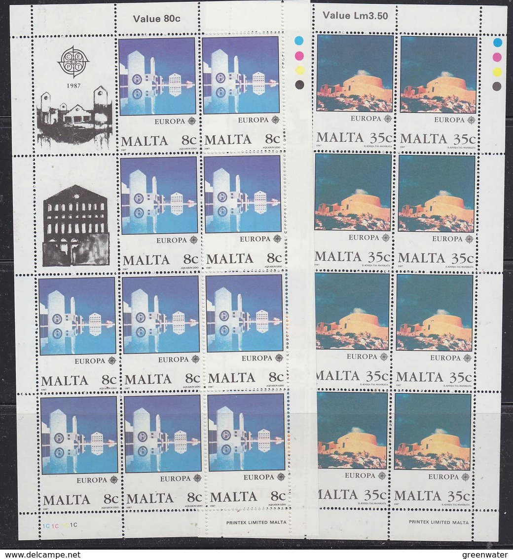 Europa Cept 1987 Malta 2v 2 Sheetlets ** Mnh (F7175) Promotion - 1987