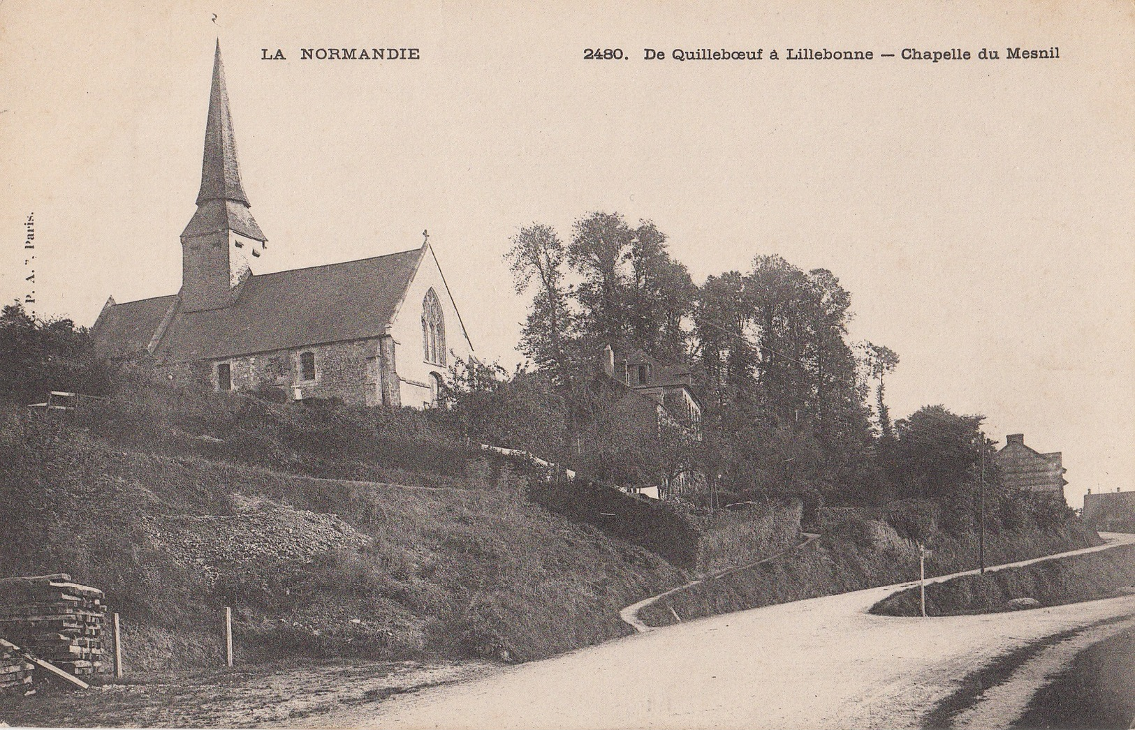 CARTE POSTALE DE QUILLEBOEUF / LILLEBONNE / CHAPELLE DU MESNIL - Autres & Non Classés