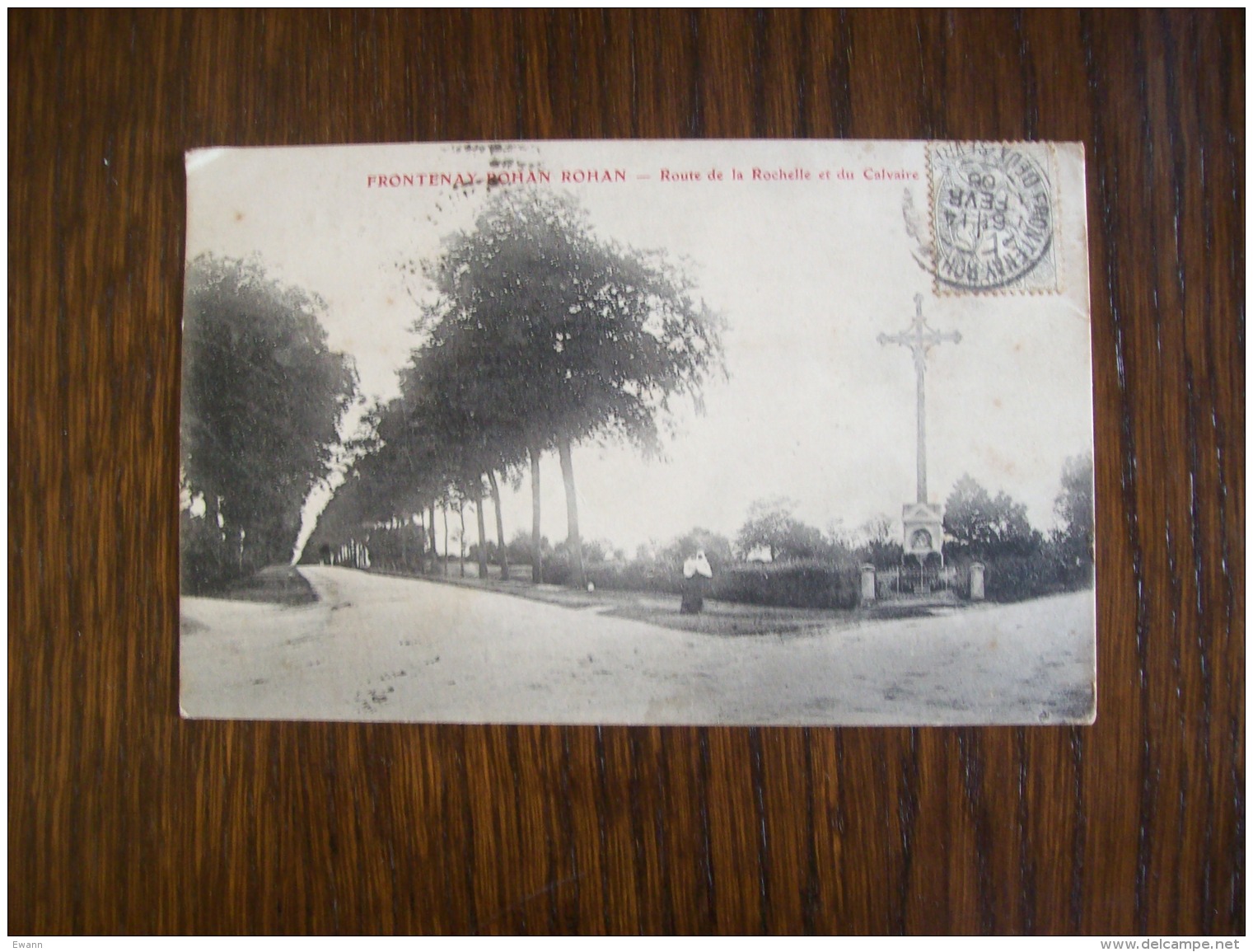 Carte Postale Ancienne De Frontenay-Rohan-Rohan: Route De La Rochelle Et Du Calvaire - Frontenay-Rohan-Rohan