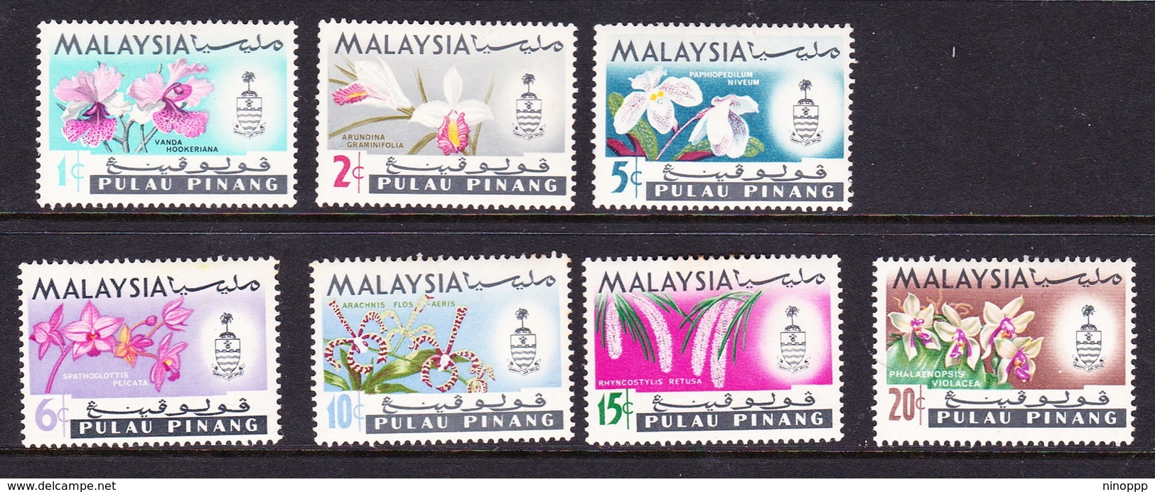 Malaysia-Penang SG 66-72 1965 Orchids, Mint Hinged - Penang