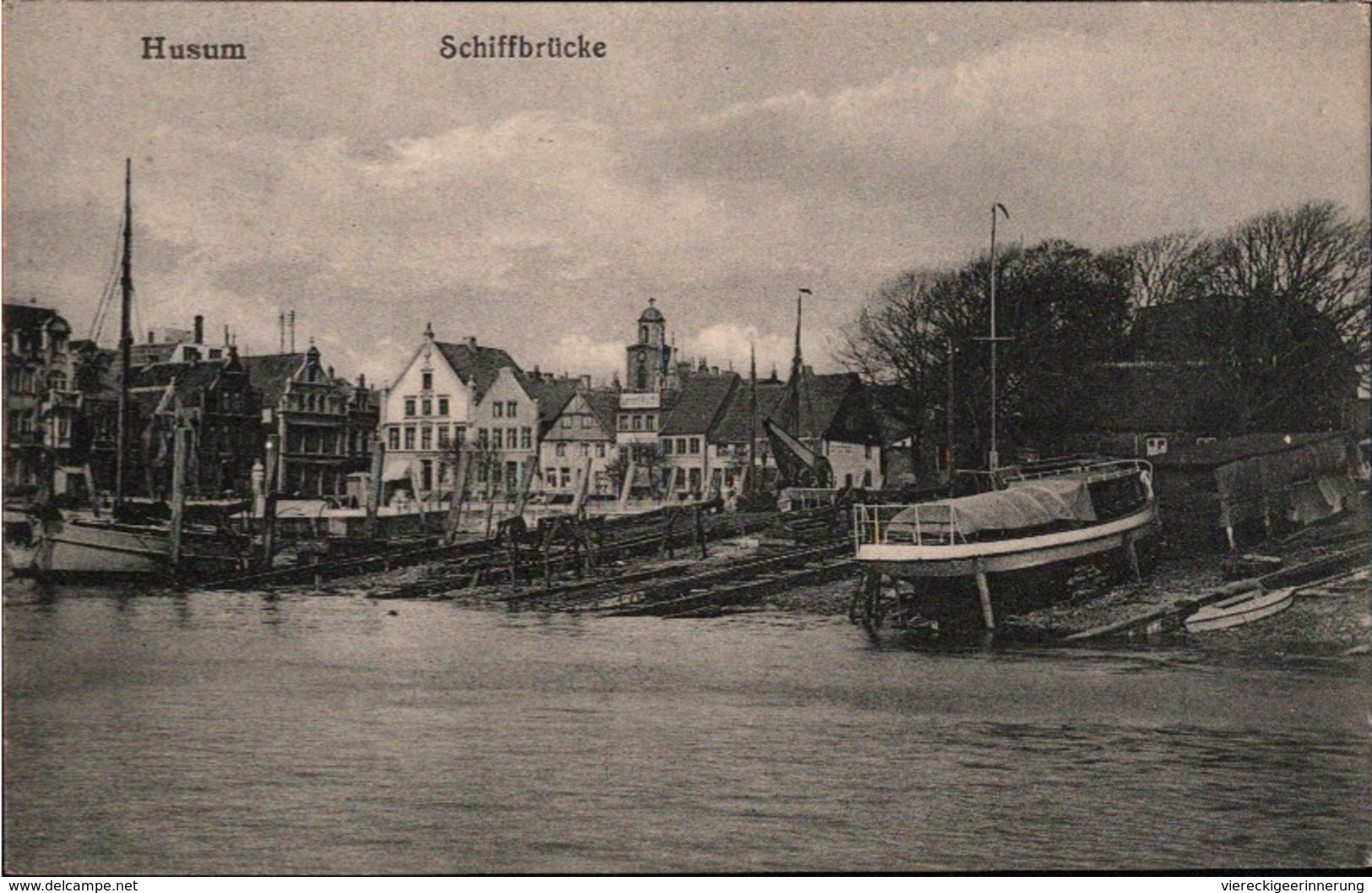 !  Alte Ansichtskarte Aus Husum, Schiffe, Ships, Schleswig-Holstein - Husum