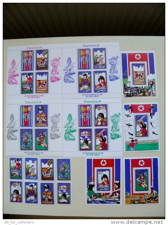 SALE! MNH MINT Post Stamps From DPR Korea 1979 International Year Of Child Children Plane Avion Rainbow Train Astronaut - Korea, North