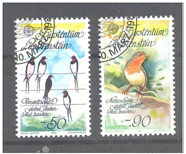 Liechtenstein  1986 Michel #  893 - 94 - Songbirds & Tree Dwellers