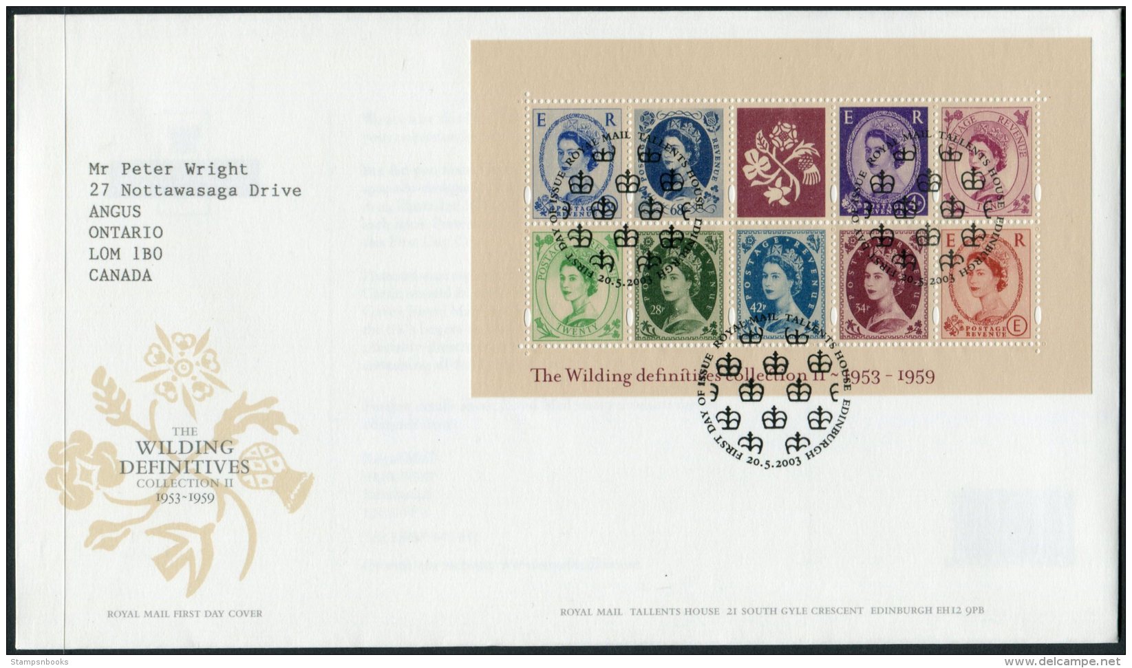 2003 GB QE2 Wilding Definitives First Day Cover. - 2001-2010 Em. Décimales