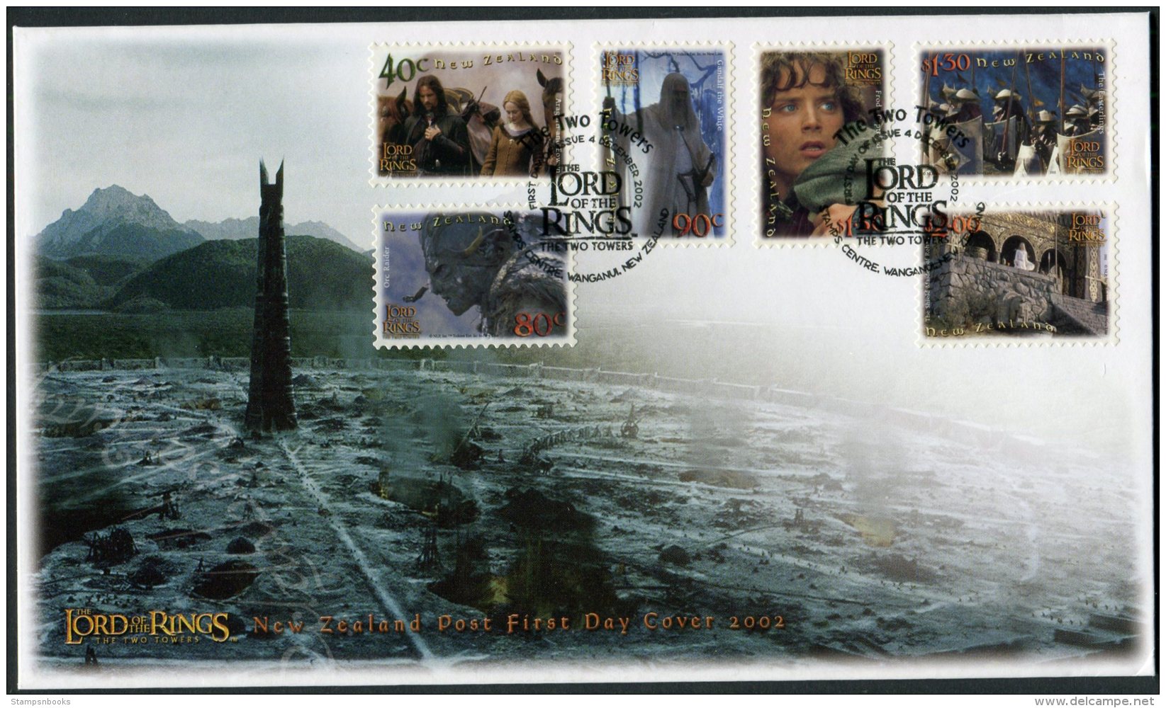 2002 New Zealand Lord Of The Rings X  2 First Day Covers. The Two Towers FDCs (2) Both Types - FDC