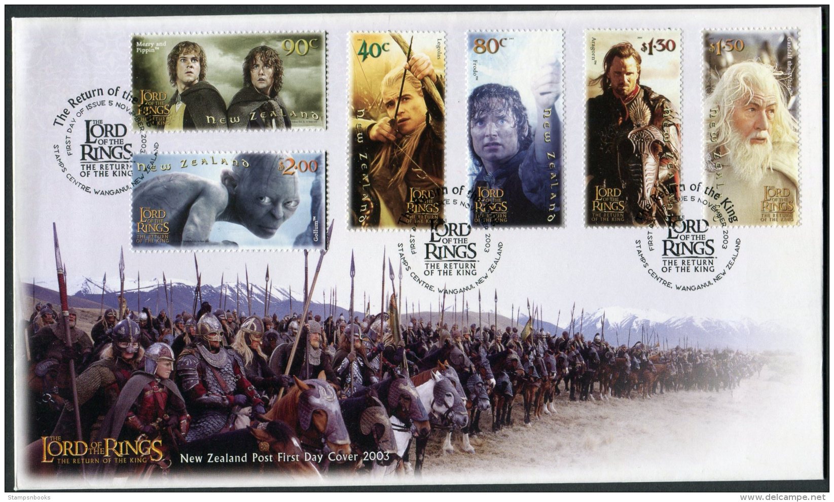 2003 New Zealand Lord Of The Rings X  2 First Day Covers. The Return Of The King FDCs (2) Both Types - FDC