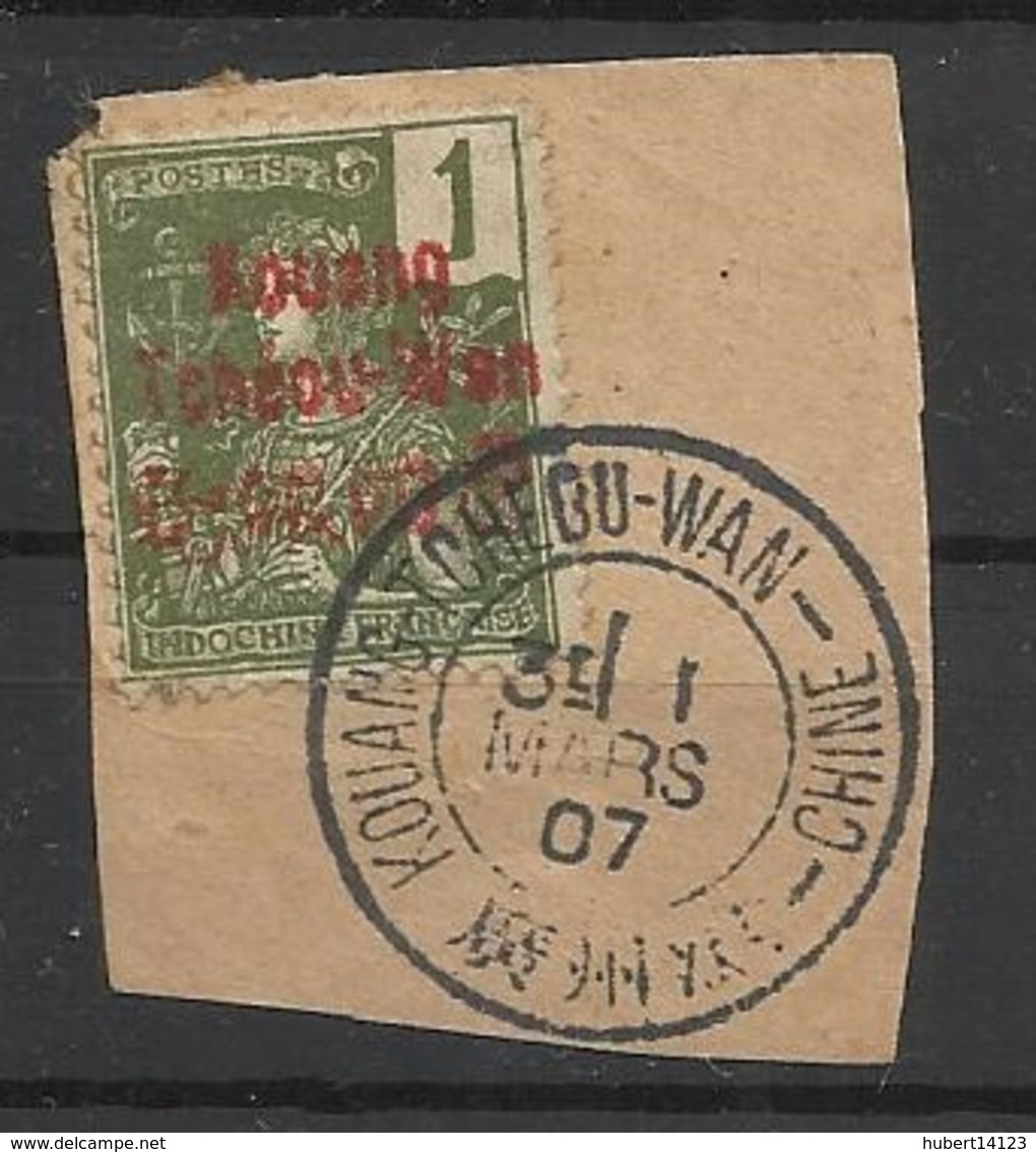 INDOCHINE Kouang TChéou Wan N° 1  Oblitération Sur Fragment - Used Stamps