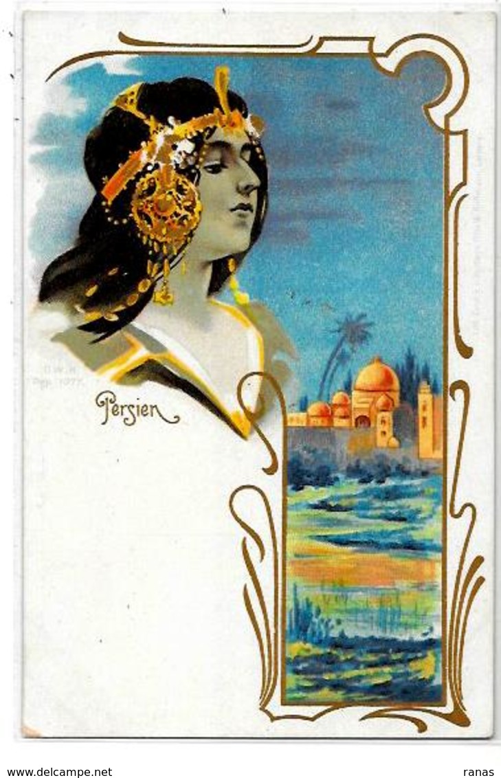 CPA Perse Iran Non Circulé Persien Art Nouveau Femme Girl Women - Iran