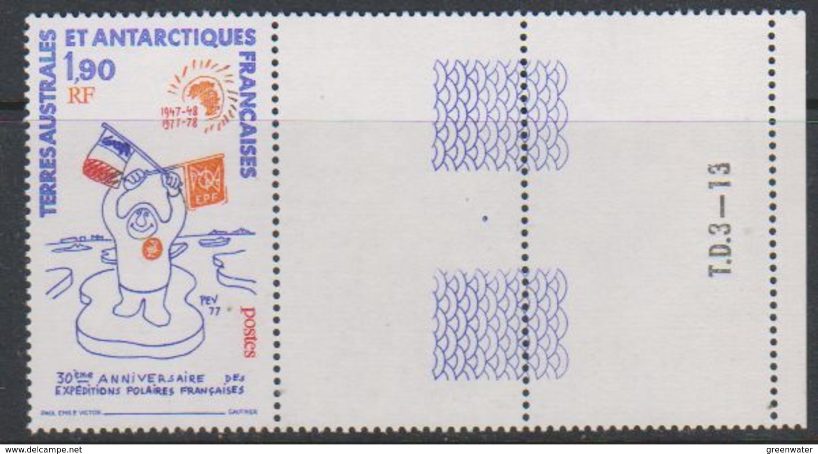 Taaf 1978 Expeditions Polaires 1v  (+margin) ** Mnh (39106B) - Ongebruikt