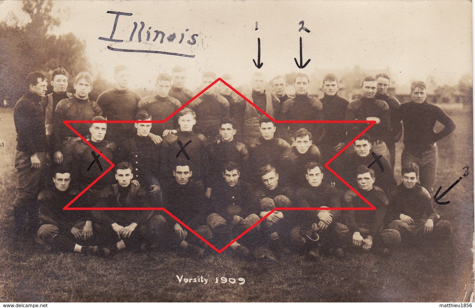 Postcard 1909 Champaign Urbana. University Of Illinois - Varsity Sports (A195) - Autres & Non Classés