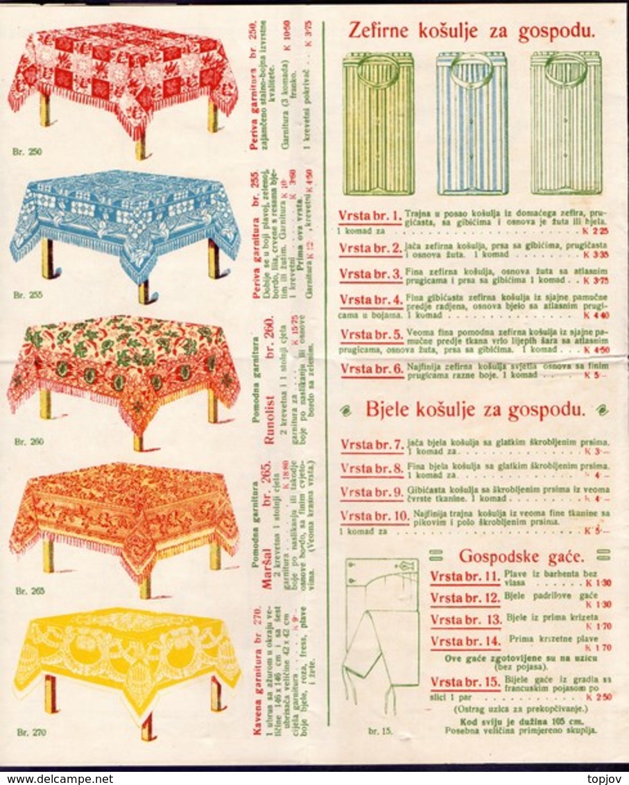 CSR -weaving Factory JOS. BARTOŠ  Catalogue, Laces - Dobruška - 1914 - Rideaux