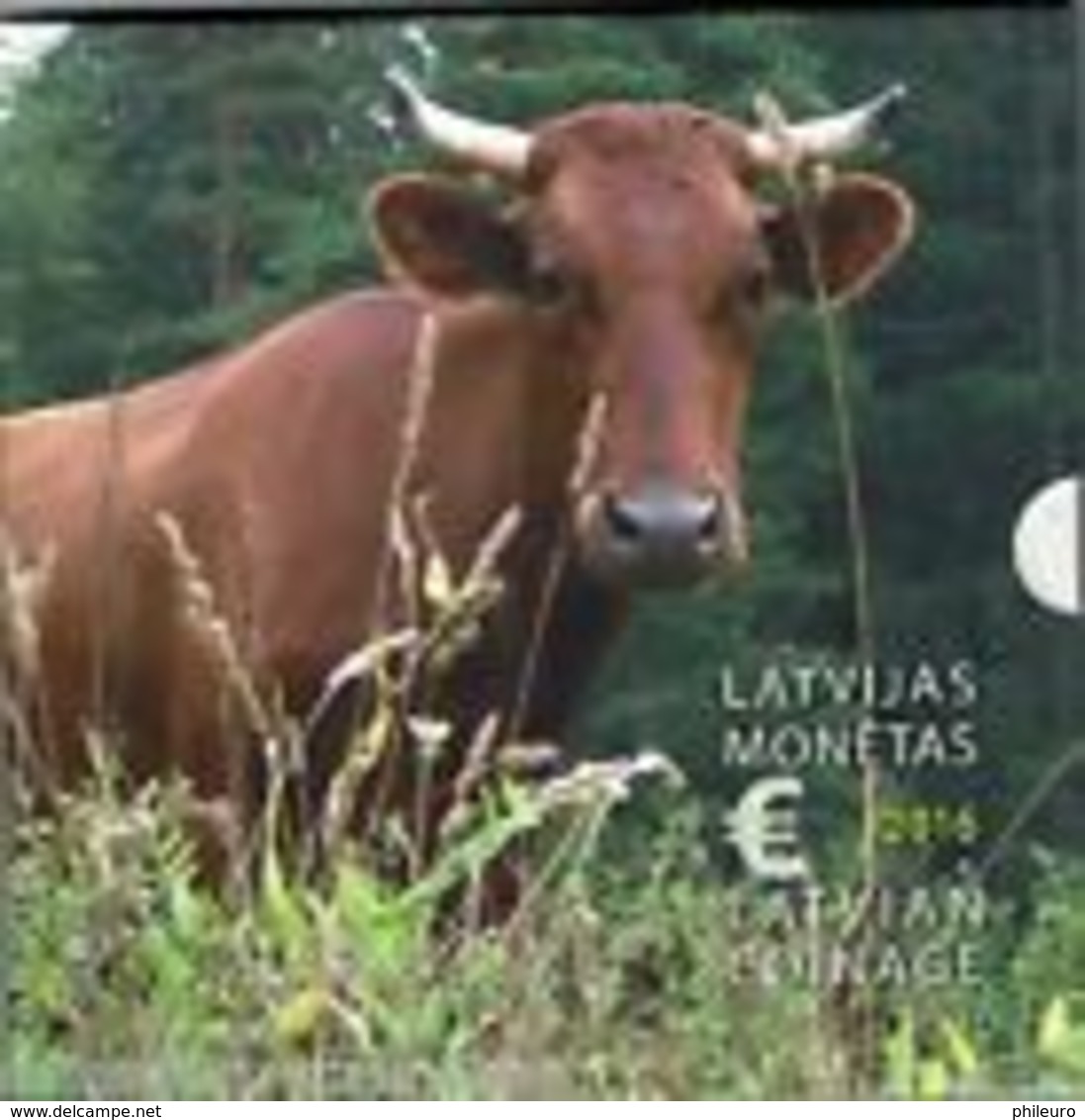 Lettonie 2016 : Coffret BU 9 Pièces (dont La 2€ Commémorative 'Vache Brune') - DISPONIBLE EN FRANCE - Lettonie