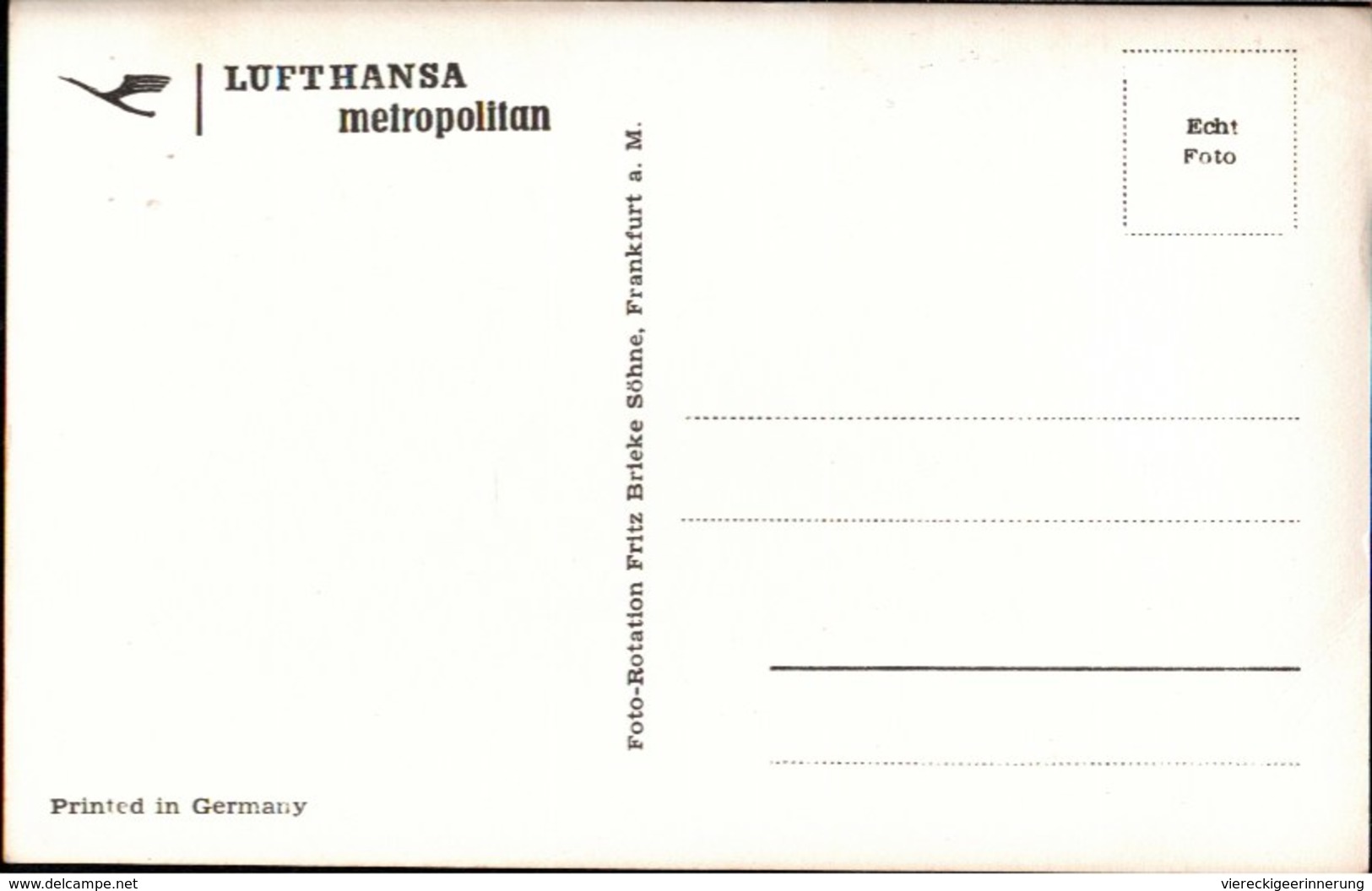 !  Alte Ansichtskarte Lufthansa Metropolitan, Flugzeug, Airplane, Propliner - 1946-....: Ere Moderne