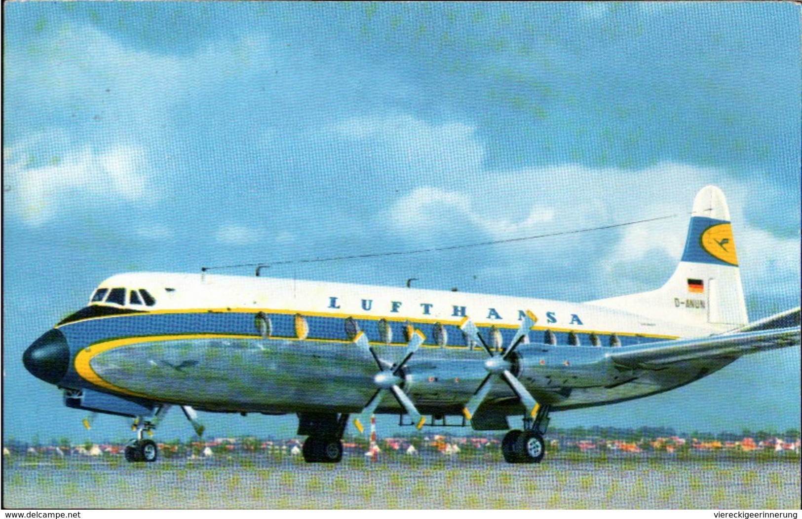 !  Alte Ansichtskarte Lufthansa Viscount 814, Airplane, Flugzeug, Propliner - 1946-....: Ere Moderne