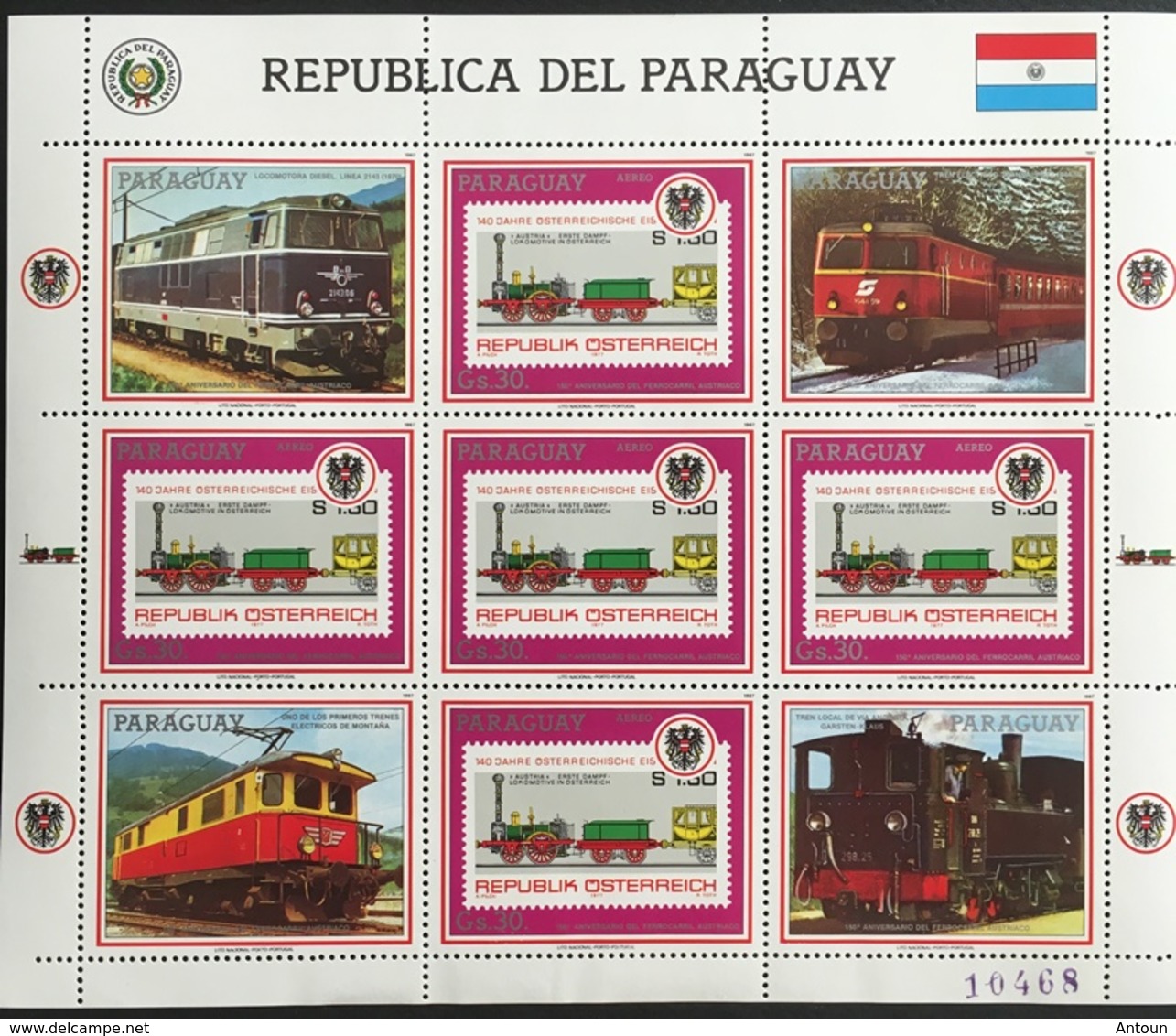 Paraguay 1987 Trains - Paraguay