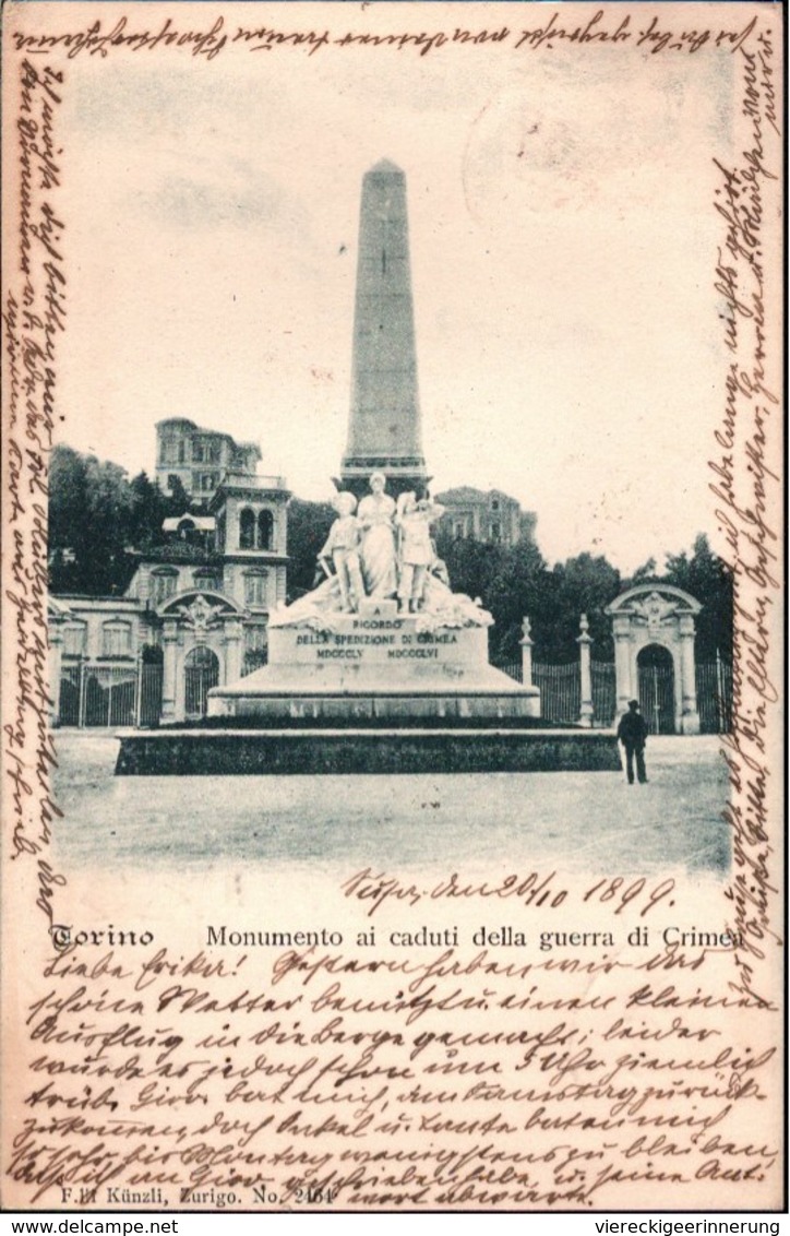 ! Alte Ansichtskarte,  1899, Torino, Turin, Denkmal, Krimkrieg, Monument Crimean War - Andere Monumente & Gebäude