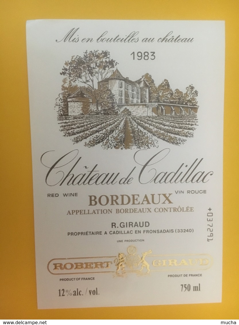 8392 - Château De Cadillac 1986 - Bordeaux