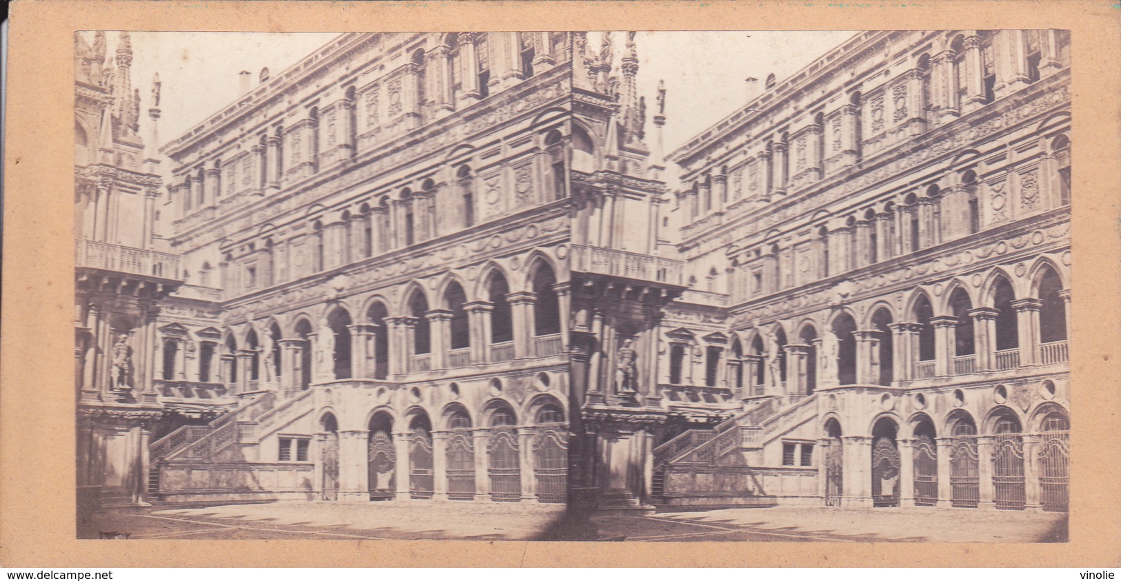 VUE STEREO. 18-069 : ITALIE. ITALIA. VENISE. VENEZIA. VENICE. PALAIS DES DOGES. - Photos Stéréoscopiques