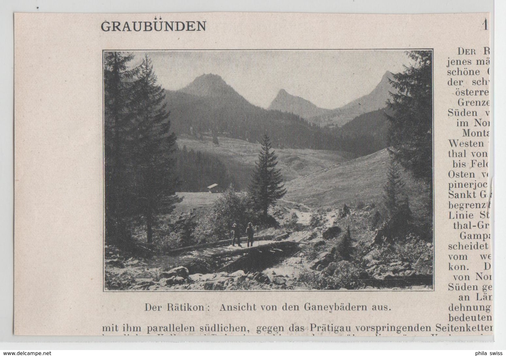 Bezirk Unterlandquart, Haldenstein, Der Rätikon, Animee - Keine Postkarte, Zeitungsausschnitt - Landquart