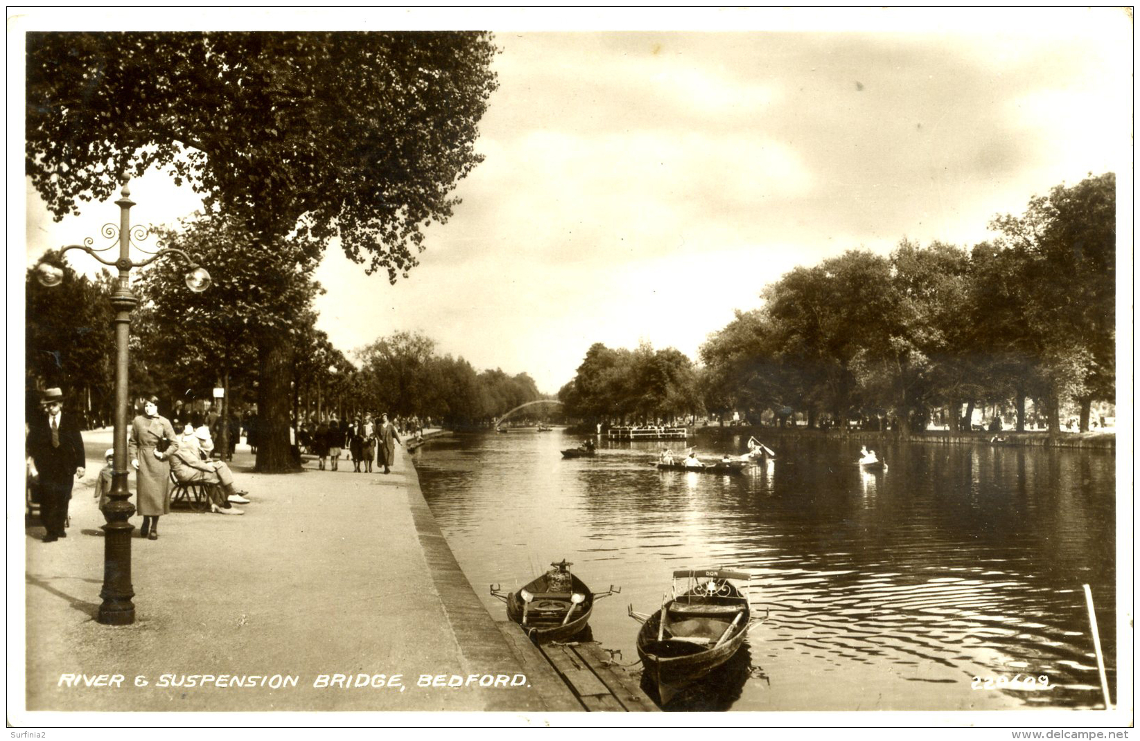 BEDS - BEDFORD - RIVER AND SUSPENSION BRIDGE RP  Bd279 - Bedford