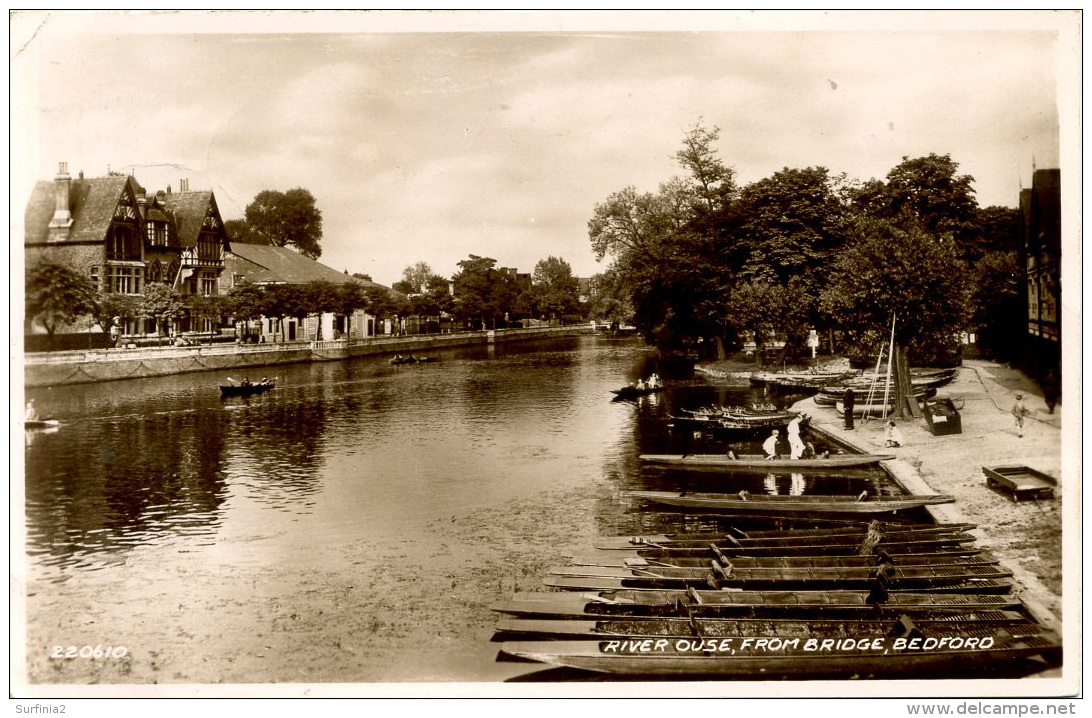 BEDS - BEDFORD - RIVER OUSE FROM BRIDGE RP  Bd119 - Bedford