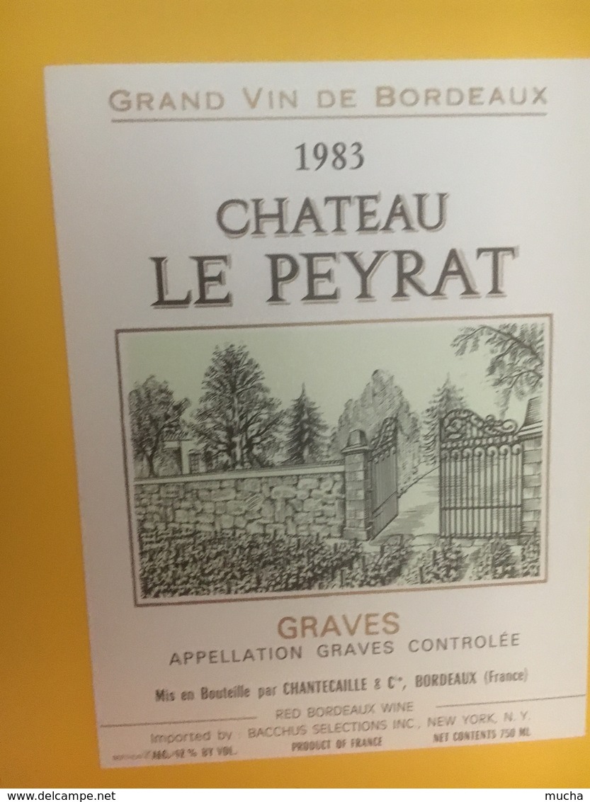 8399 - Château Le Peyrat  1983 Graves - Bordeaux