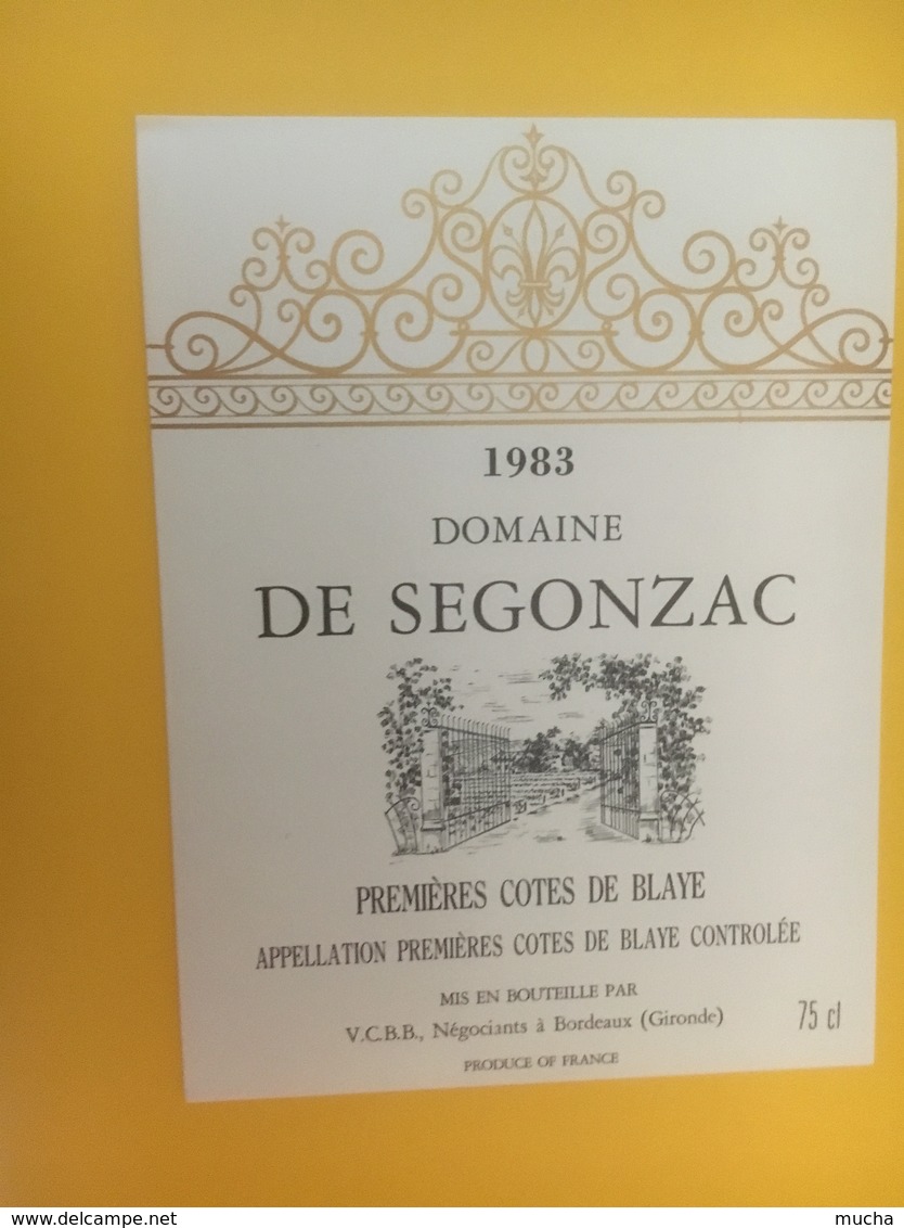 8401 - Domaine De Segonzac 1983 Premières Côtes De Blaye - Bordeaux