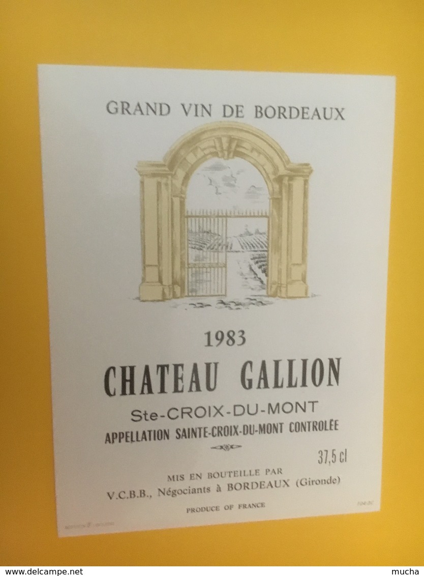 8403 - Château Gallion 1983 Ste Croix Du Mont - Bordeaux
