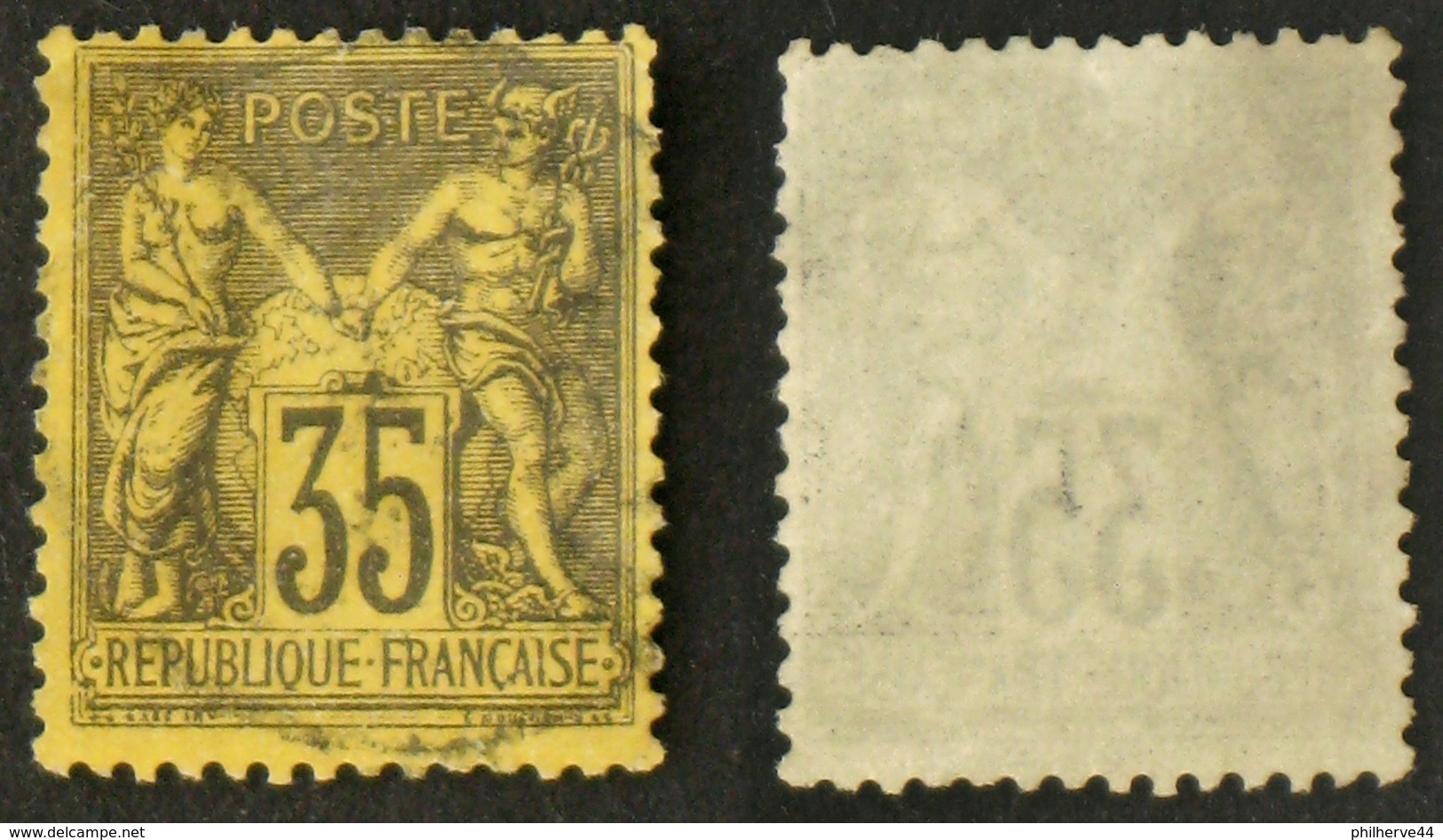 N° 93 - 35c VIOLET SAGE OBLIT TB Cote 50€ - 1876-1898 Sage (Tipo II)