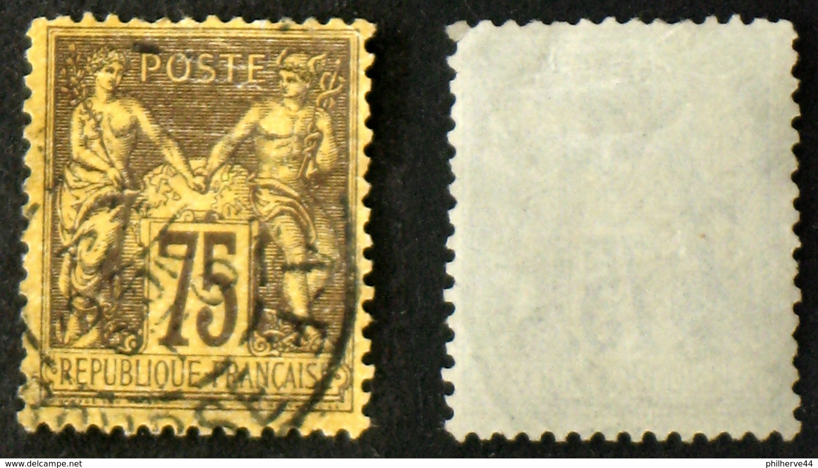 N° 99 75c SAGE Violet/orange TB Cote 50€ - 1876-1898 Sage (Tipo II)